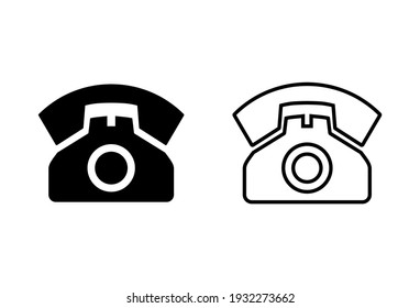 Telephone icon set. phone icon vector.