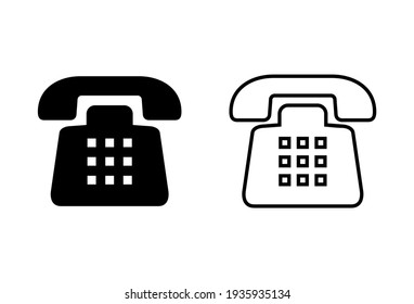 Telephone icon set. phone icon vector.