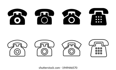 Telephone icon set. phone icon vector.