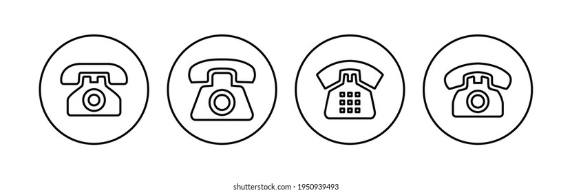 Telephone icon set. phone icon vector.