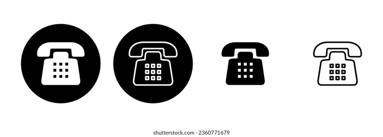 Telephone icon set. phone icon vector.