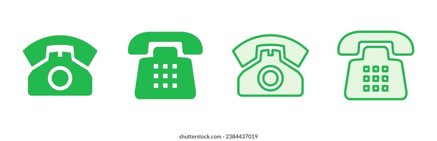 Telephone icon set. phone icon vector.