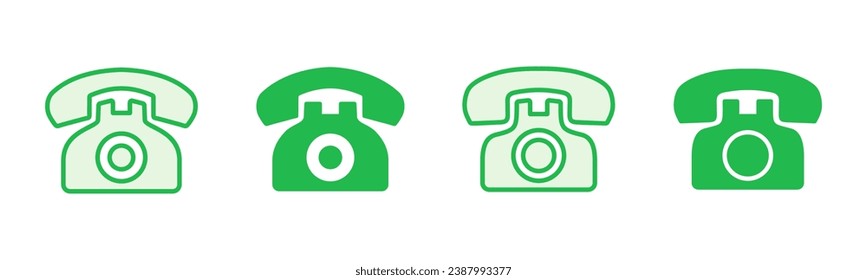 Conjunto de iconos de teléfono. vector de icono del teléfono.