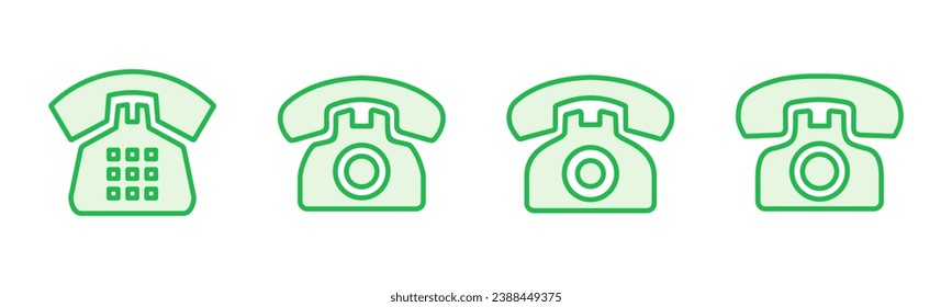 Conjunto de iconos de teléfono. vector de icono del teléfono.