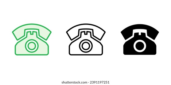 Telephone icon set. phone icon vector.