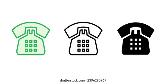 Telephone icon set. phone icon vector.