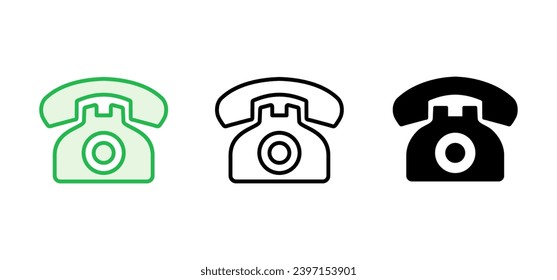 Telephone icon set. phone icon vector.