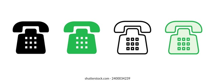 Telephone icon set. phone icon vector.