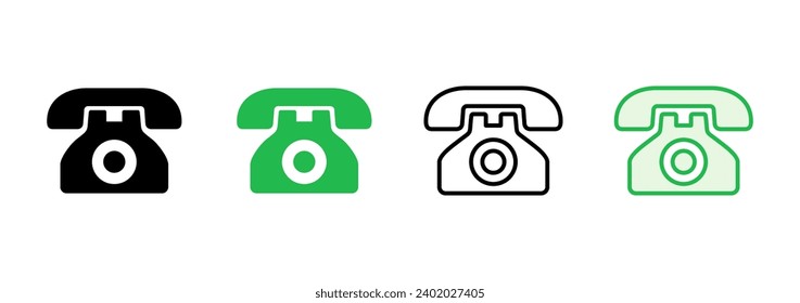 Telephone icon set. phone icon vector.