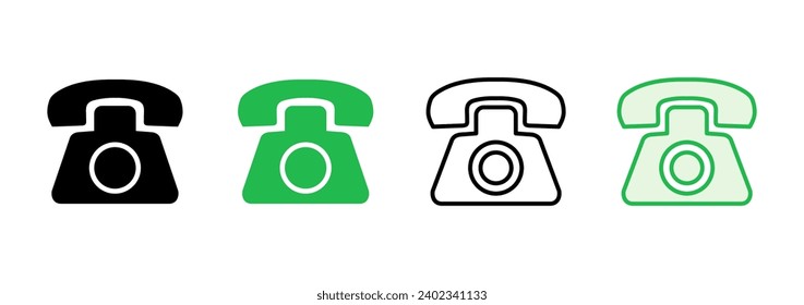 Telephone icon set. phone icon vector.