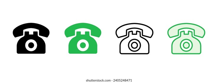 Telephone icon set. phone icon vector.