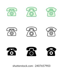 Telephone icon set. phone icon vector.