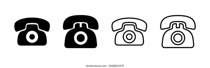 Telephone icon set. phone icon vector.
