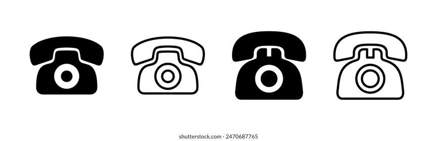 Conjunto de iconos de teléfono. Vector de iconos de teléfono.