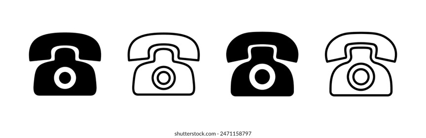 Conjunto de iconos de teléfono. Vector de iconos de teléfono.