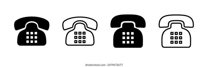 Conjunto de iconos de teléfono. Vector de iconos de teléfono.