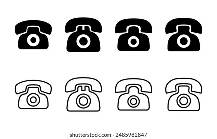 Telephone icon set. phone icon vector.