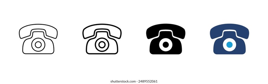 Telephone icon set. phone icon vector.