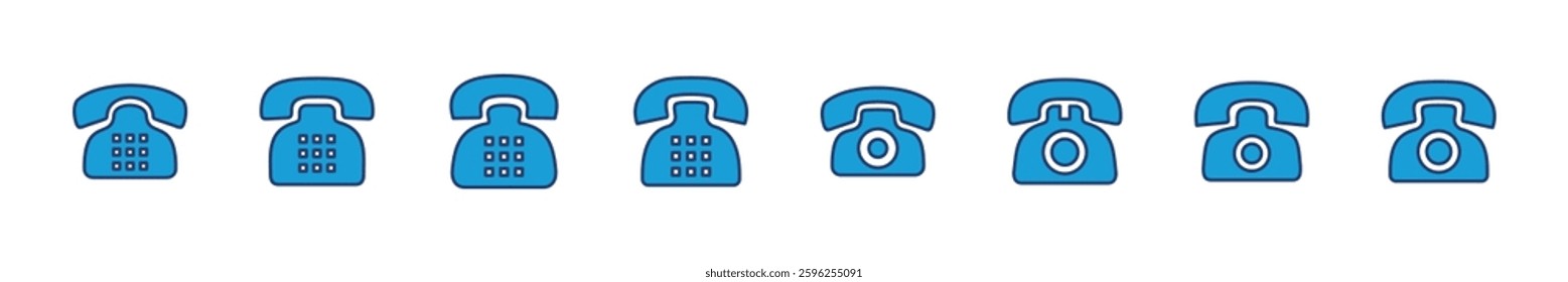 Telephone icon set. phone icon vector.
