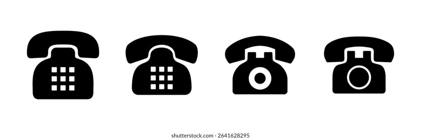 Telephone icon set. phone icon vector.