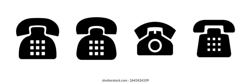Telephone icon set. phone icon vector.