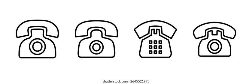 Telephone icon set. phone icon vector.