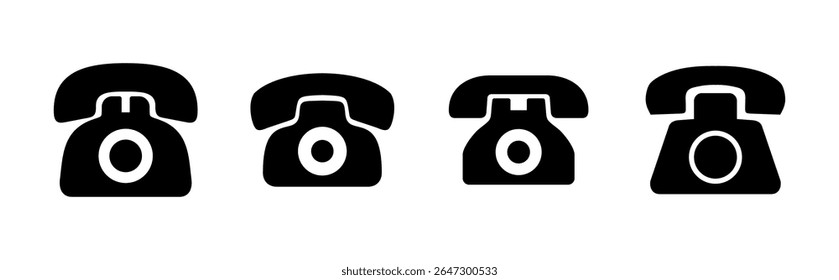 Telephone icon set. phone icon vector.