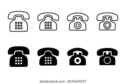 Ícone de telefone definido. ícone de telefone vetor.