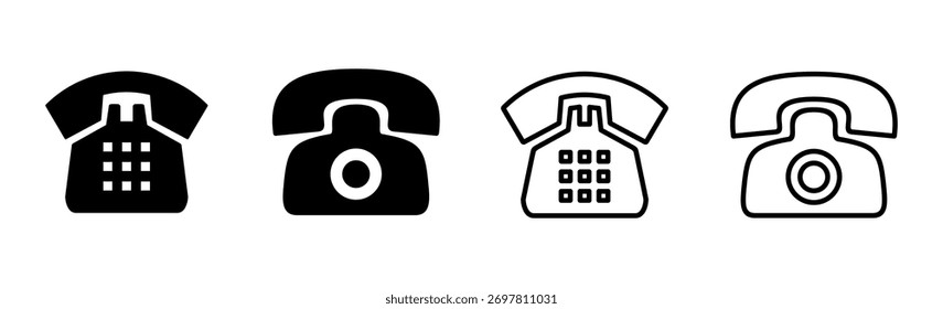 Telephone icon set. phone icon vector.