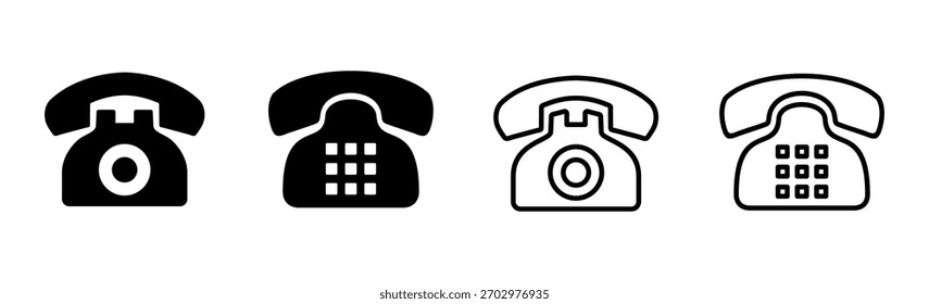 Conjunto de iconos de teléfono. Vector de iconos de teléfono.