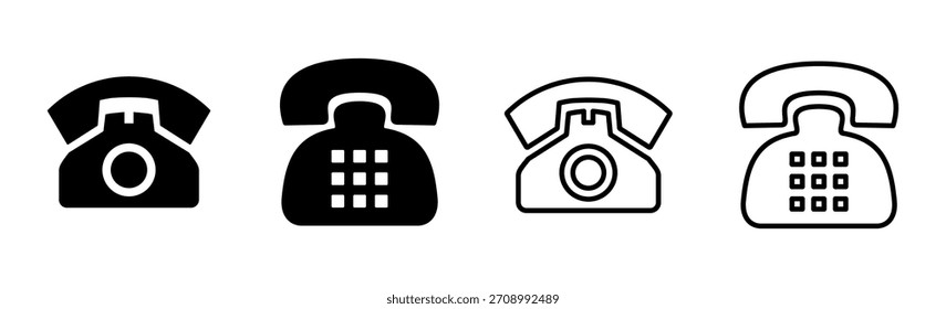 Conjunto de iconos de teléfono. Vector de iconos de teléfono.