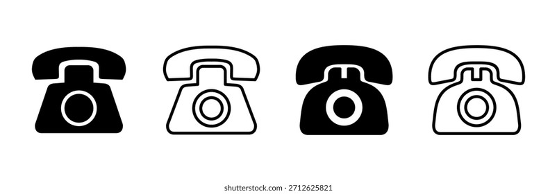 Telephone icon set. phone icon vector.