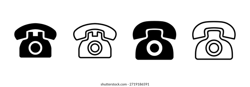 Telephone icon set. phone icon vector.