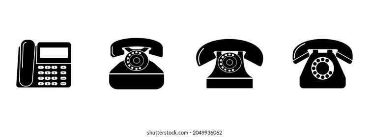 Telephone Icon Set Telephone Vector Set Stock Vector (Royalty Free ...