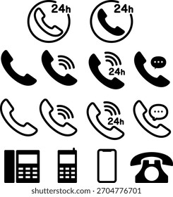 Conjunto de iconos de teléfono: Vector