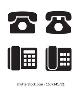 Telephone icon set. Vector graphic illustration. Suitable for website design, logo, app, template, and ui. EPS 10.