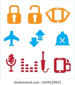 Telephone icon set vector illustration