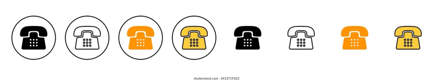 Telefone Icon Set Vektor. Rufzeichen und Symbol