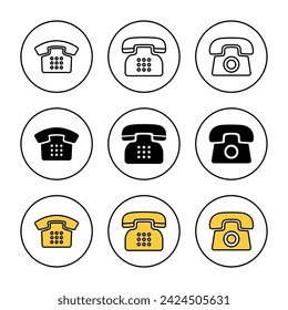 Telefon-Icon-Set Vektor. Telefonzeichen und Symbol