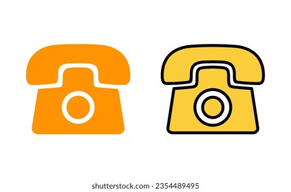 Icono de teléfono establecido para la aplicación web y móvil. signo de teléfono y símbolo