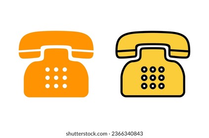 Telephone icon set for web and mobile app. phone sign and symbol
