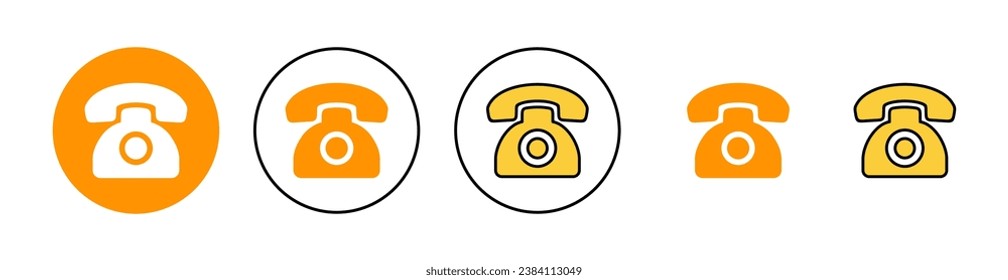 Telephone icon set for web and mobile app. phone sign and symbol