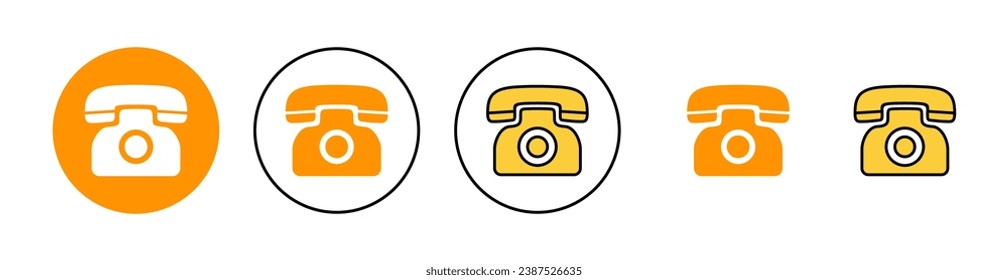 Telephone icon set for web and mobile app. phone sign and symbol