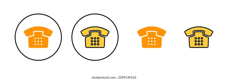 Telephone icon set for web and mobile app. phone sign and symbol