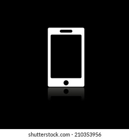 telephone icon with shadow