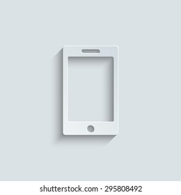  telephone icon with shadow