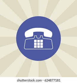telephone icon. sign design. background