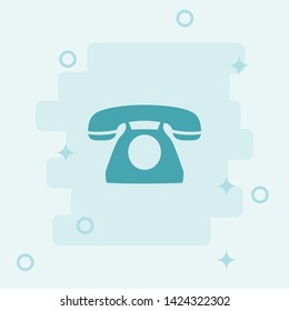 Telephone Icon. Simple icon, blue colored icon illustration. 