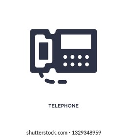 telephone icon. Simple element illustration from customer service concept. telephone editable symbol design on white background. Can be use for web and mobile.
