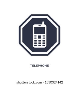 telephone icon. Simple element illustration from airport terminal concept. telephone editable symbol design on white background. Can be use for web and mobile.